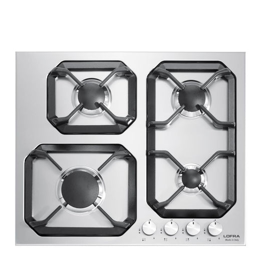 Lofra Urano HLS6M0 4 Burner Stainless Steel Low Profile Gas Hob 60cm