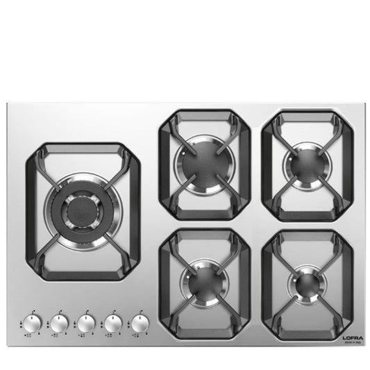 Lofra Nettuno HLS9B0 90 5 Burner Stainless Steel Low Profile Gas Hob 90cm