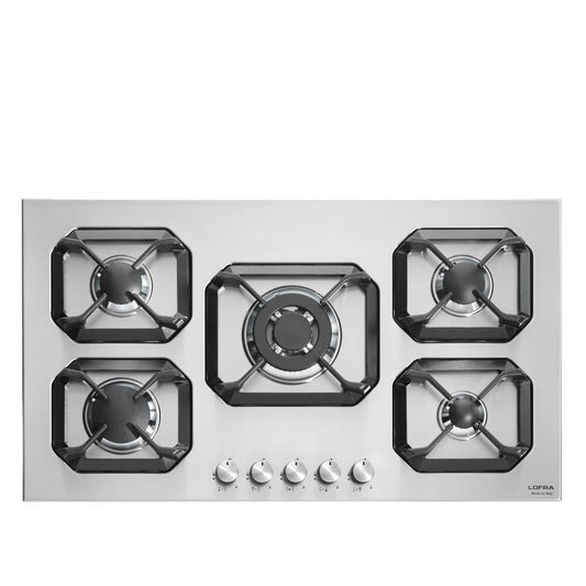 Lofra Nettuno HLS9A0 5 Burner Stainless Steel Low Profile Gas Hob 90cm