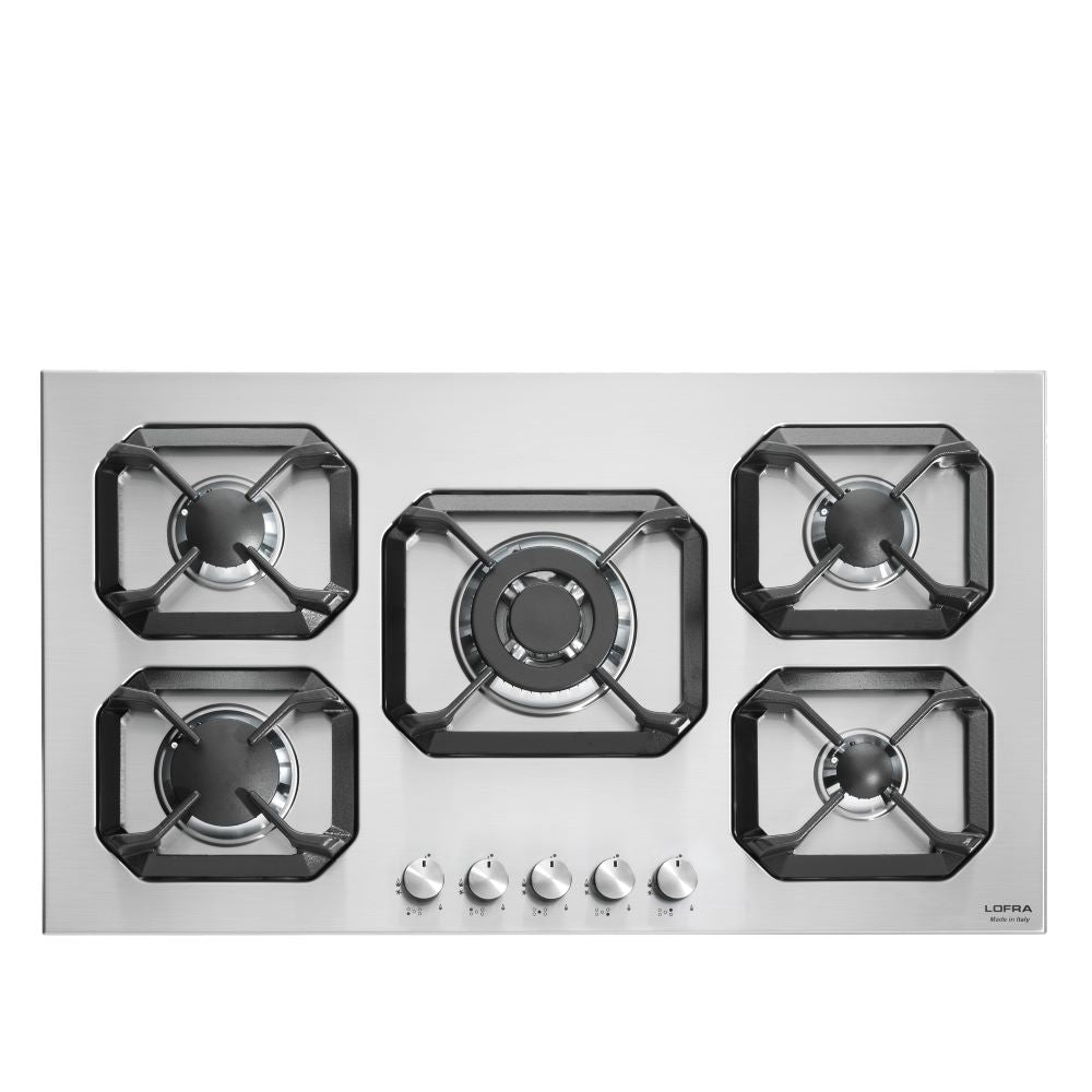 Lofra Nettuno 90 HLS9C0 5 Burner Stainless Steel Low Profile Gas Hob 90cm