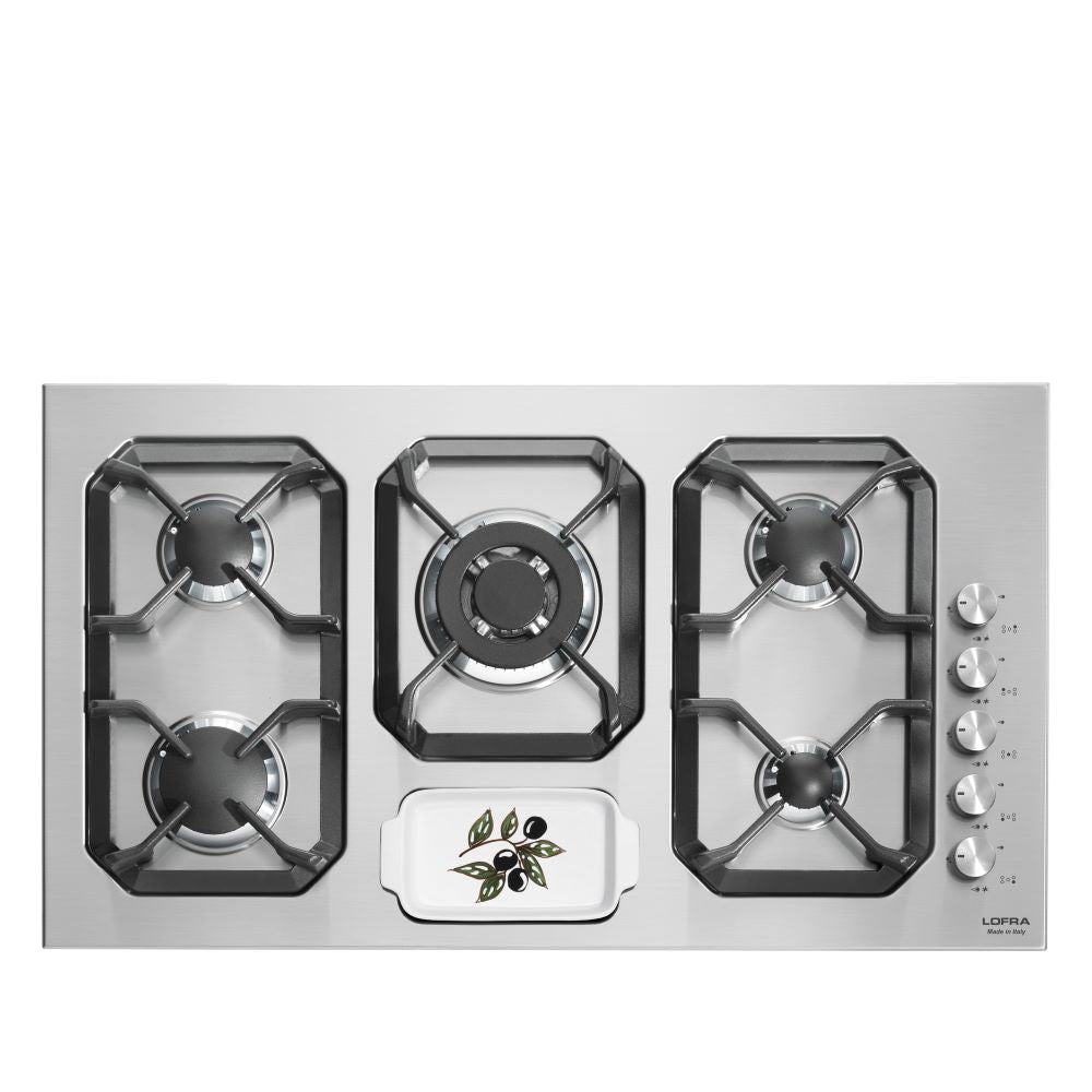 Lofra Sole HLS9U0 5 Burner Stainless Steel Low Profile Gas Hob 90cm