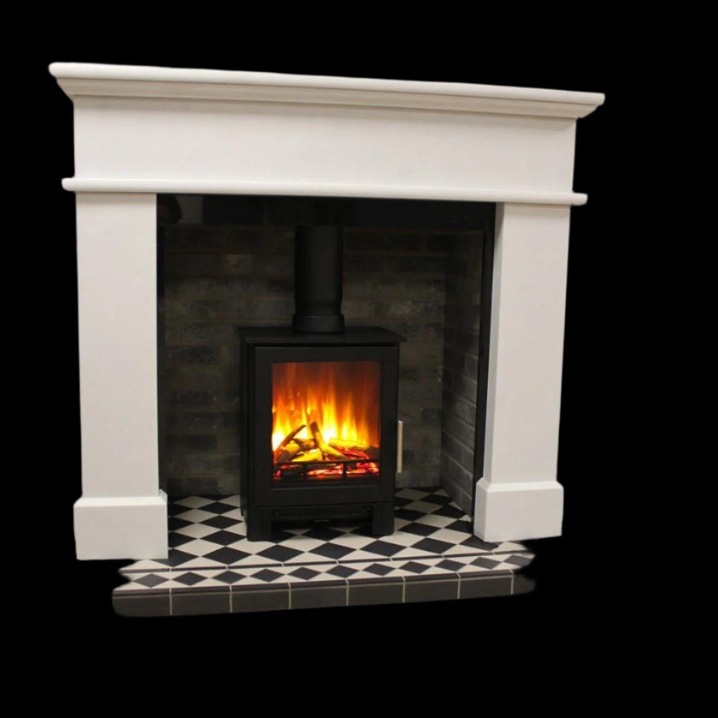 Matt Black Electric Log Effect Stove The Solarflame 500 Remote Controlled Electric Stove