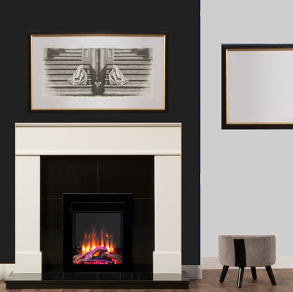 Iconic Viva 400 Log Effect Electric Fire with Black Steel Frame