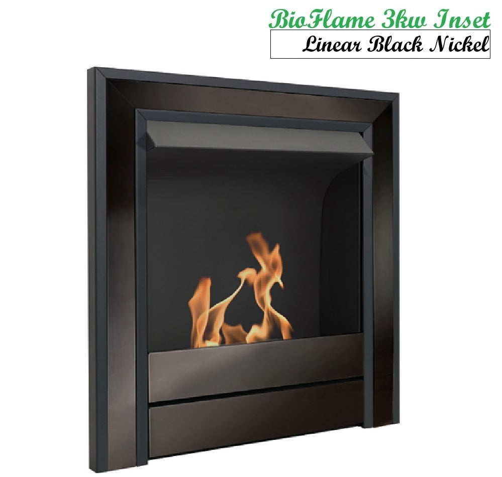 Bio-Flame Linnear Real Flame Bioethanol Inset Fire for Fireplaces (3kW)