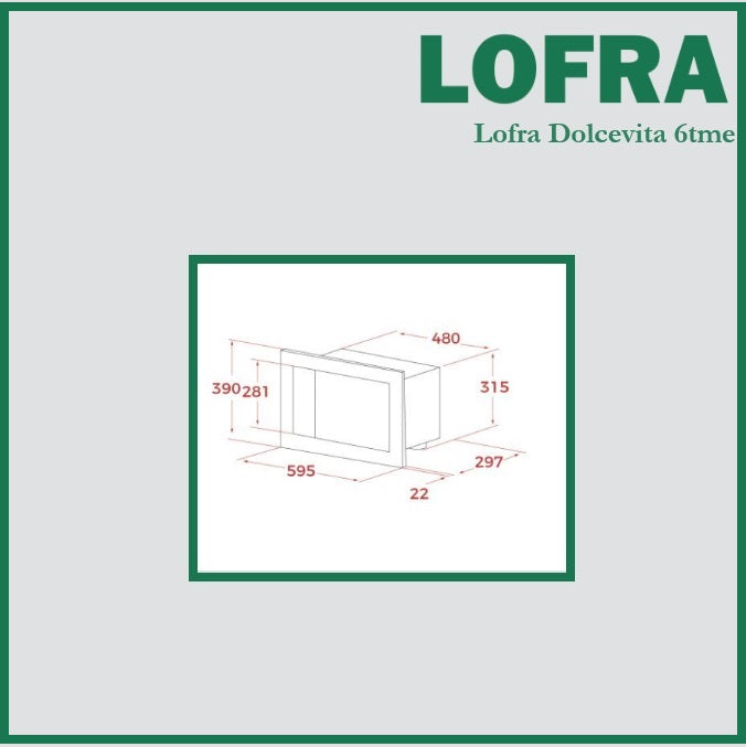 Lofra Dolcevita 6tme Cream Touch Control Integrated Microwave Oven. 60cm