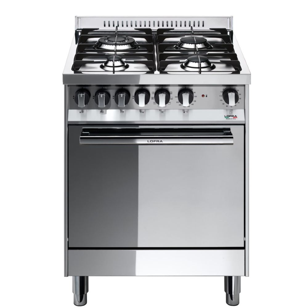 LOFRA MAXIMA 60cm M66MF Gas Dual Fuel Italian Range Cooker POLISHED STEEL