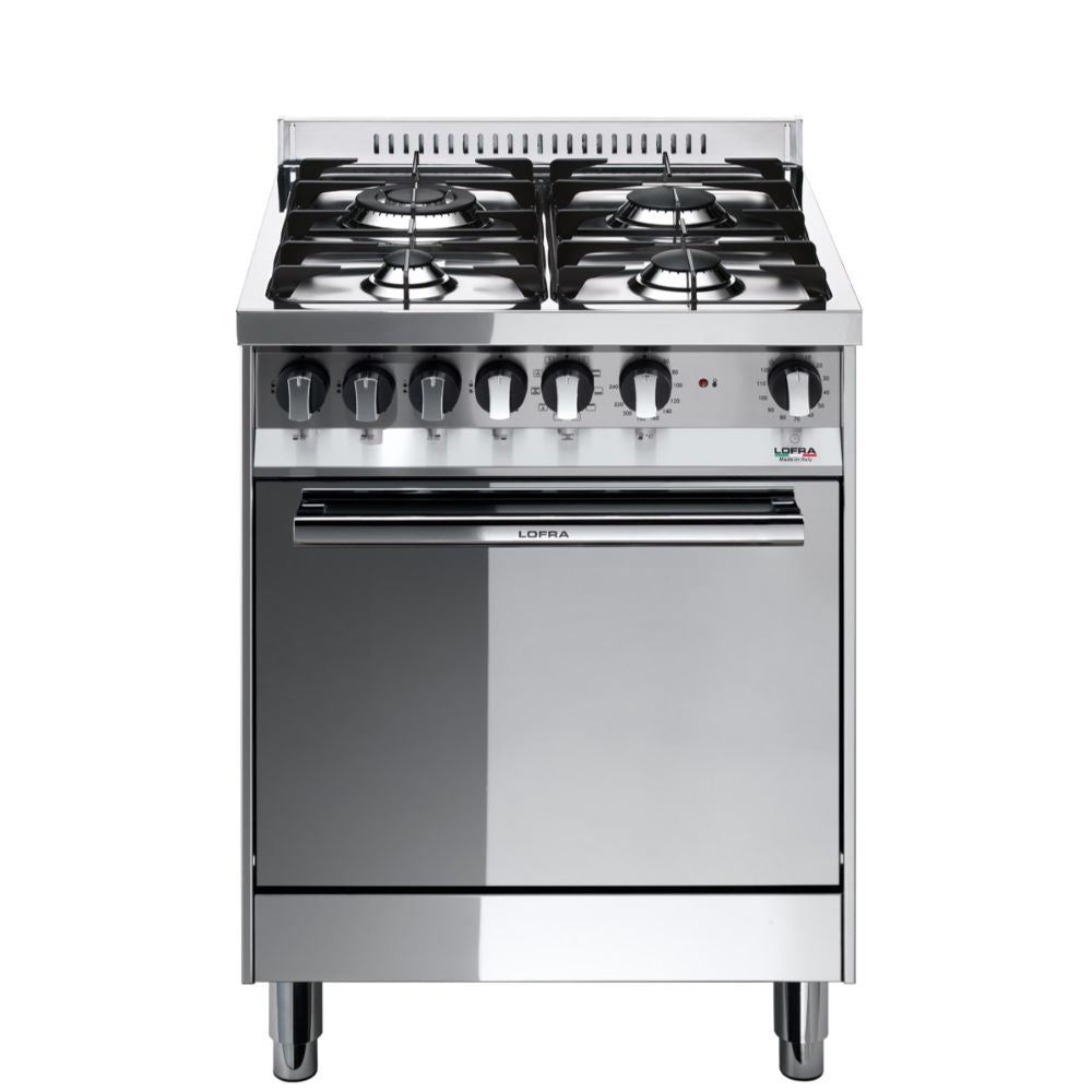 LOFRA MAXIMA 60cm M66MF Gas Dual Fuel Italian Range Cooker POLISHED STEEL