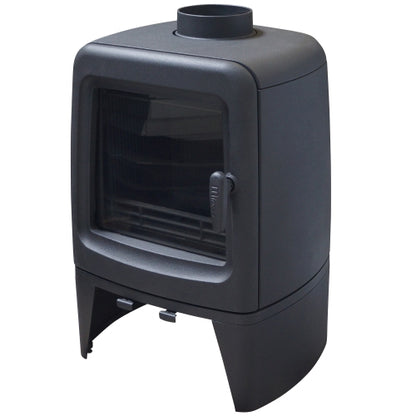 Mi-Fire Cast Iron Fire Pod 5Kw Wood Burning Freestanding Contemporary Stove.