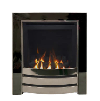 Series 4000 HE CF Coal Effect High Efficiency Gas Fire with Monaco Black Nickle & Steel