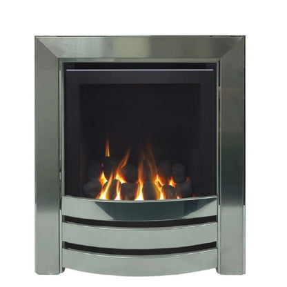 Series 4000 HE CF Coal Effect High Efficiency Gas Fire with Monaco Brushed & Steel