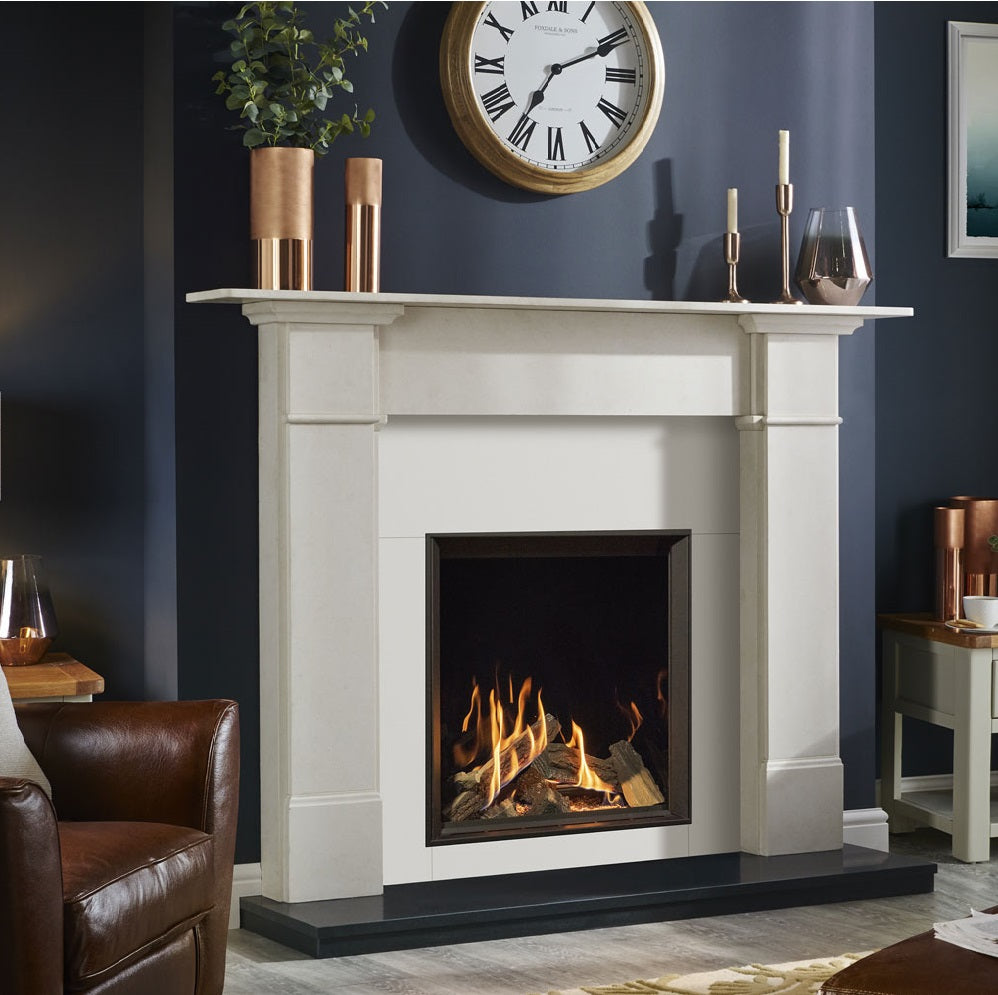 Gazco Onyx Eclipse 60HL Conventional Flue Frameless Burning Logs Gas Fire