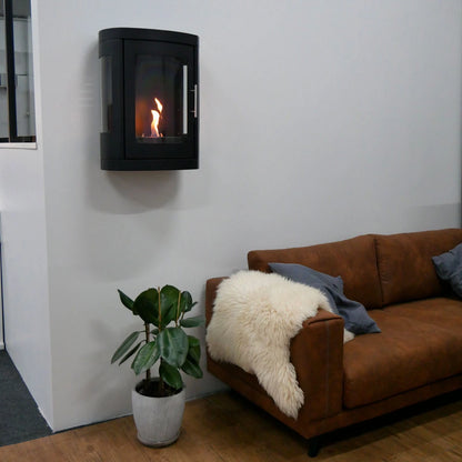 Scandi-Flame Oregon Wall-Mounted Bioethanol Stove – No Chimney, No Problem!