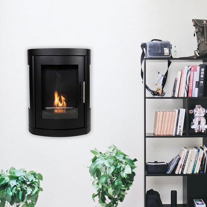 Scandi-Flame Oregon Wall-Mounted Bioethanol Stove – No Chimney, No Problem!