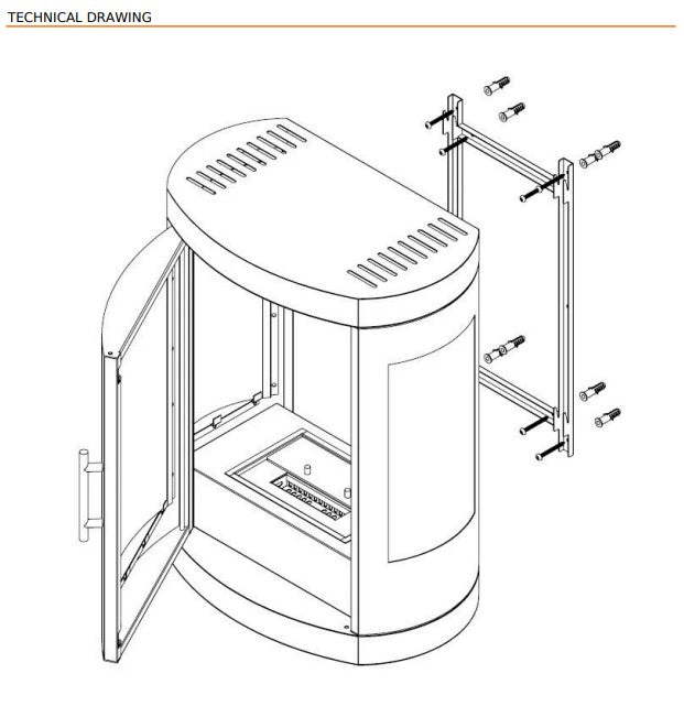 Scandi-Flame Oregon Wall-Mounted Bioethanol Stove – No Chimney, No Problem!