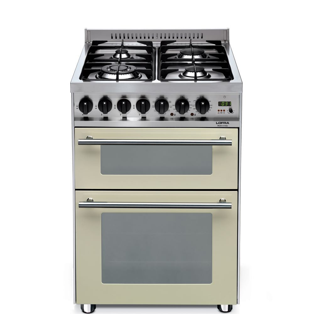 Cream Lofra Professional 60 PBIU D66MFE/C GV Ceam Gas Dual Fuel Range Cooker 60cm