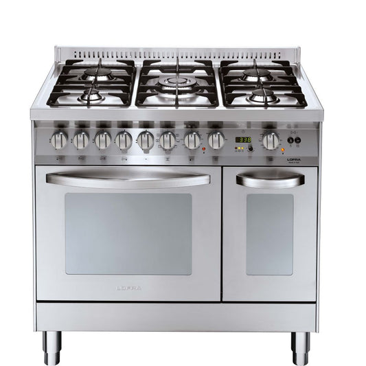 Lofra Professional 90 PD 96MFE/C/GVE Stainless Gas Dual Fuel Range Cooker 90cm