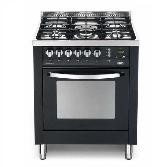 Lofra Rainbow 70 PNM 76MFT / GVT C Black Gas Dual Fuel Range Cooker 60cm