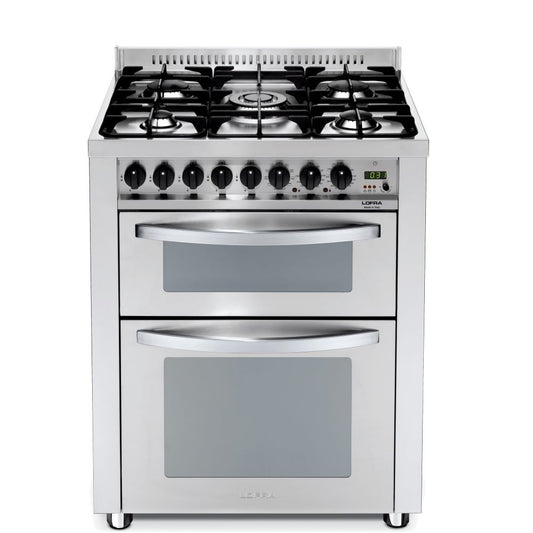 Professional 70cm PUD 76MFTE/Ci Gas Dual Fuel Range Cooker Stainless Steel 70cm