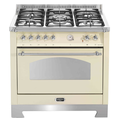 Lofra Dolcevita 90 RBIG 96MFT / GvGt Gas Dual Fuel Range Cooker 90cm Cream & Chrome