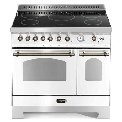 Lofra Dolcevita 90 RBID 96MFTECI Gas Dual Fuel Range Cooker 90cm White and Bronze