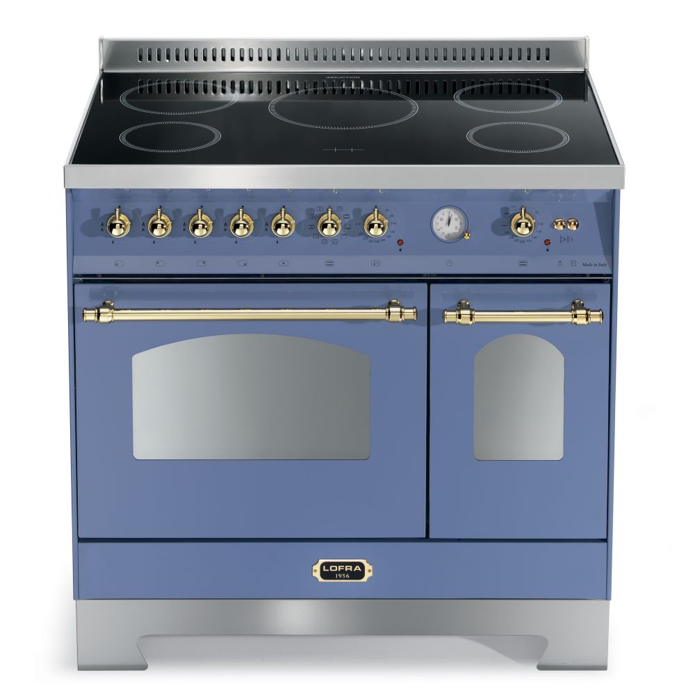 Lofra Dolcevita 90 RLVG 96MFTE/5I 90cm Induction Electric Range Cooker Lavender & Brass