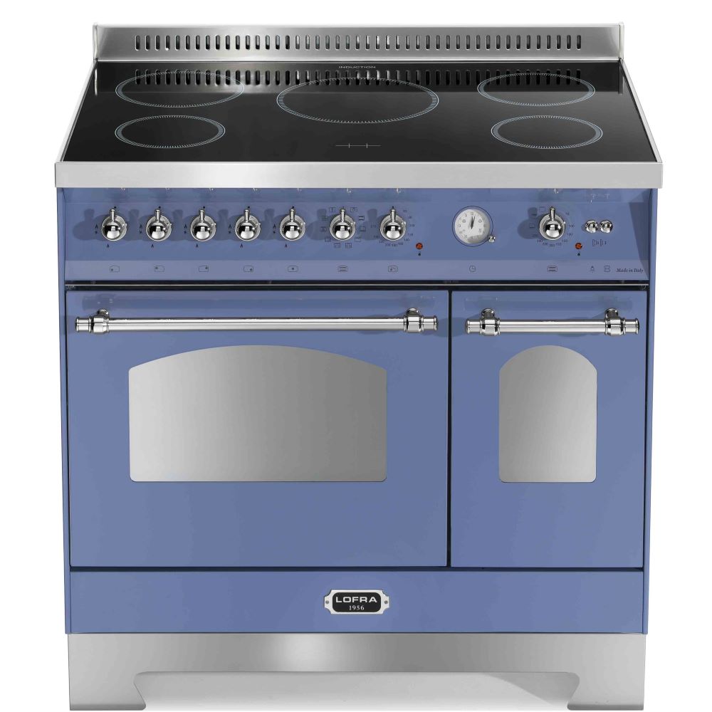 Lofra Dolcevita 90 RLVG 96MFTE/5I 90cm Induction Electric Range Cooker Lavender & Chrome