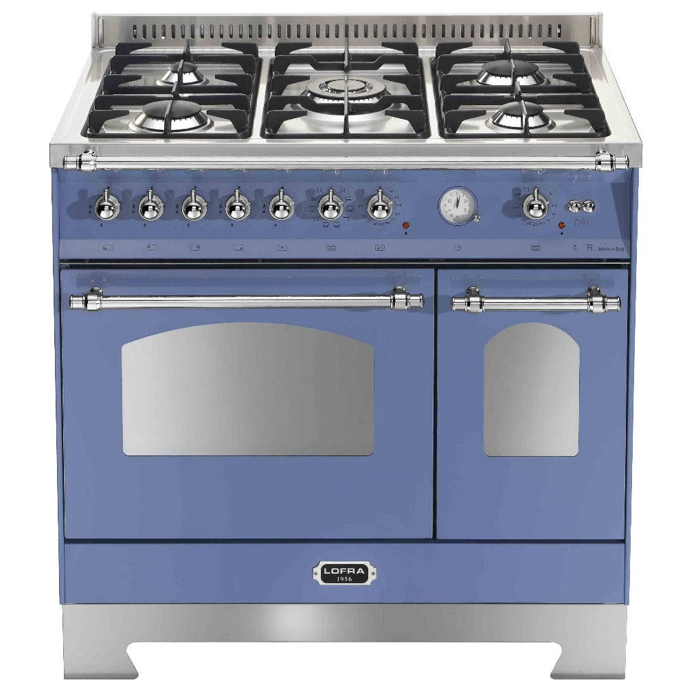 Lofra Dolcevita 90 RLVD 96MFTECI / GvGt Gas Dual Fuel Range Cooker 90cm Lavender & Chrome