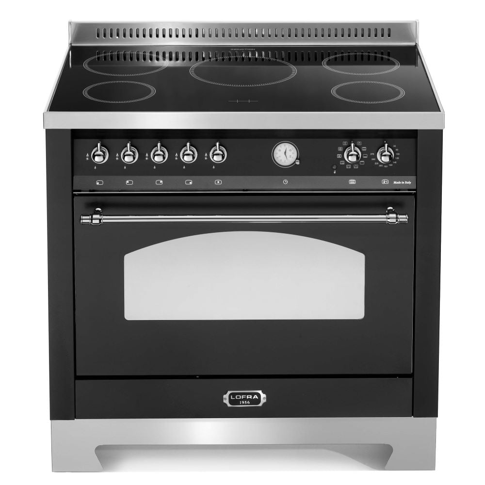 Lofra Dolcevita 90 RNMG 96MFT /5i Induction Electric Range Cooker 90cm Black and Chrome