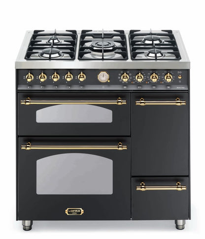 Lofra Dolcevita 90 Quattroporte RNMT96MF2ET/Cif Gas Dual Fuel Range Cooker 90cm