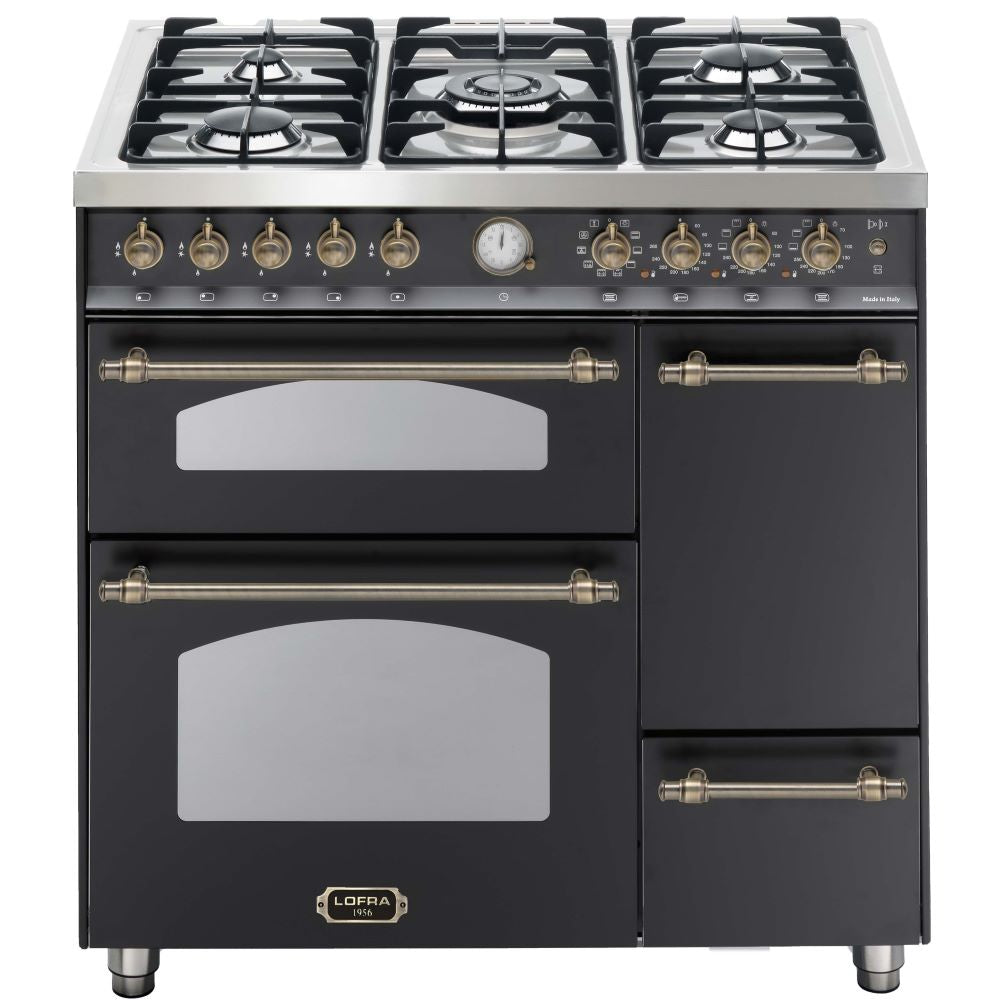 Lofra Dolcevita 90 Quattroporte RNMT96MF2ET/Cif Gas Dual Fuel Range Cooker 90cm