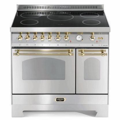 Lofra Dolcevita RSD 96MFTE/5I Induction Electric Range Cooker 90cm Steel and Brass