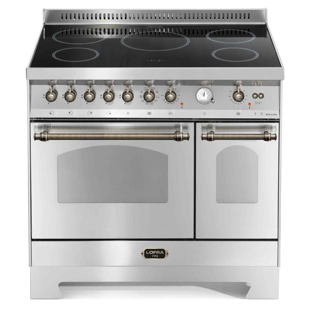 Lofra Dolcevita RSD 96MFTE/5I Induction Electric Range Cooker 90cm Steel and Bronze