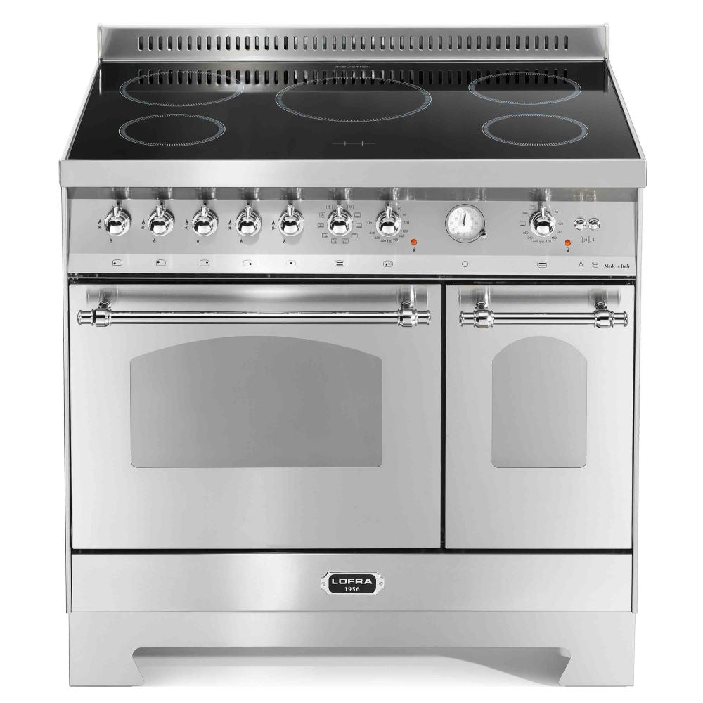 Lofra Dolcevita RSD 96MFTE/5I Induction Electric Range Cooker 90cm Steel and Chrome