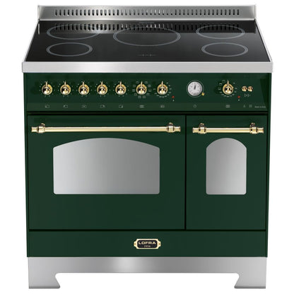 Lofra Dolcevita 90 RVD 96MFTE/5I Induction Electric Range Cooker 90cm Green and Brass