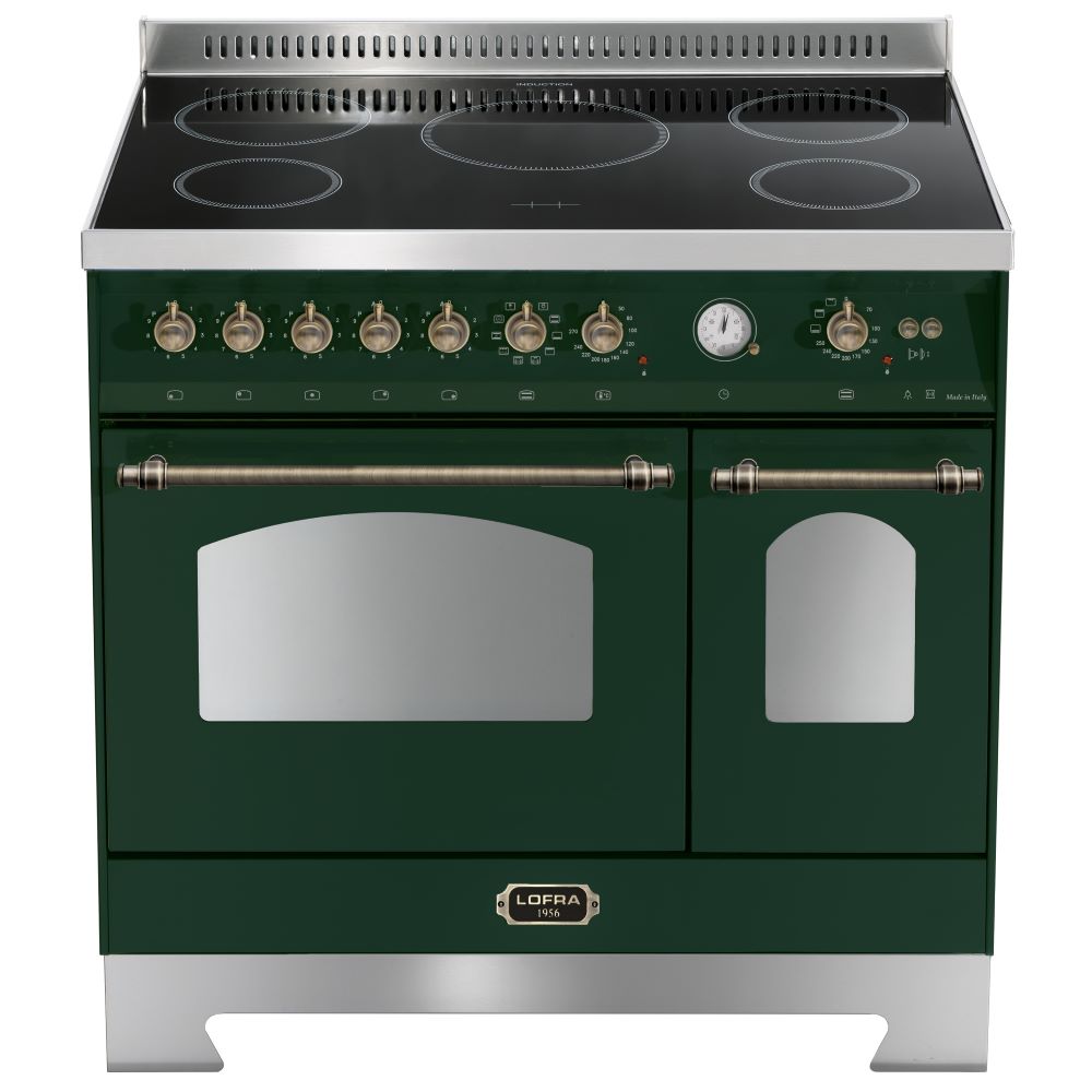 Lofra Dolcevita 90 RVD 96MFTE/5I Induction Electric Range Cooker 90cm Green and Brass