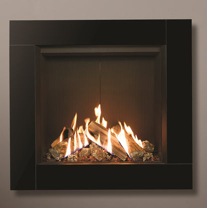 Gazco Reflex 75T Balanced Flue Gas Fire with Icon XS Glass Frame