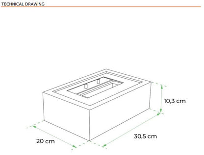 Scandi-Flame Rhombus Bioethanol Fireplace Chamber Grate Insert