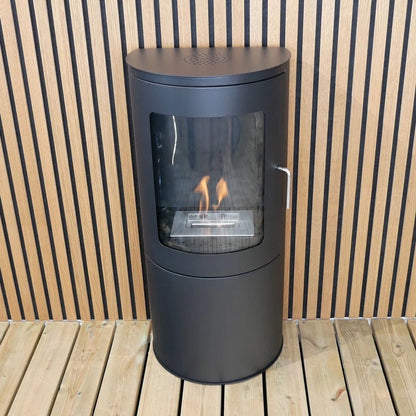 Scandi-Flame Richmond Semi Cylindrical Flat Backed Bioethanol Stove