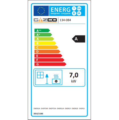 Gazco Riva2 750HL Balanced Flue Log Effect Gas Fire Icon XS Black Glass Frame