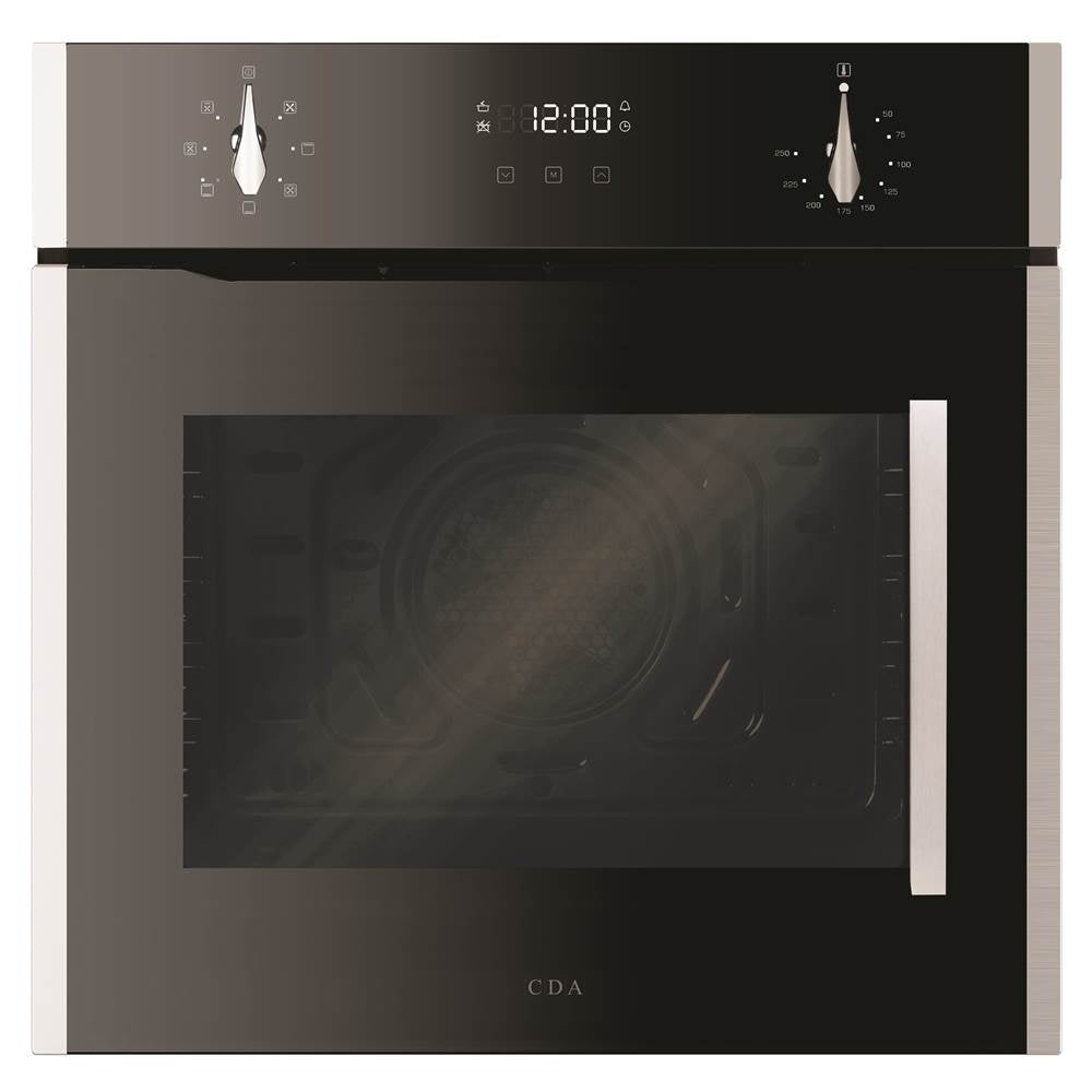 CDA Built In Electric Single Oven with Side Opening Door SC621SS 7 Function. 60cm