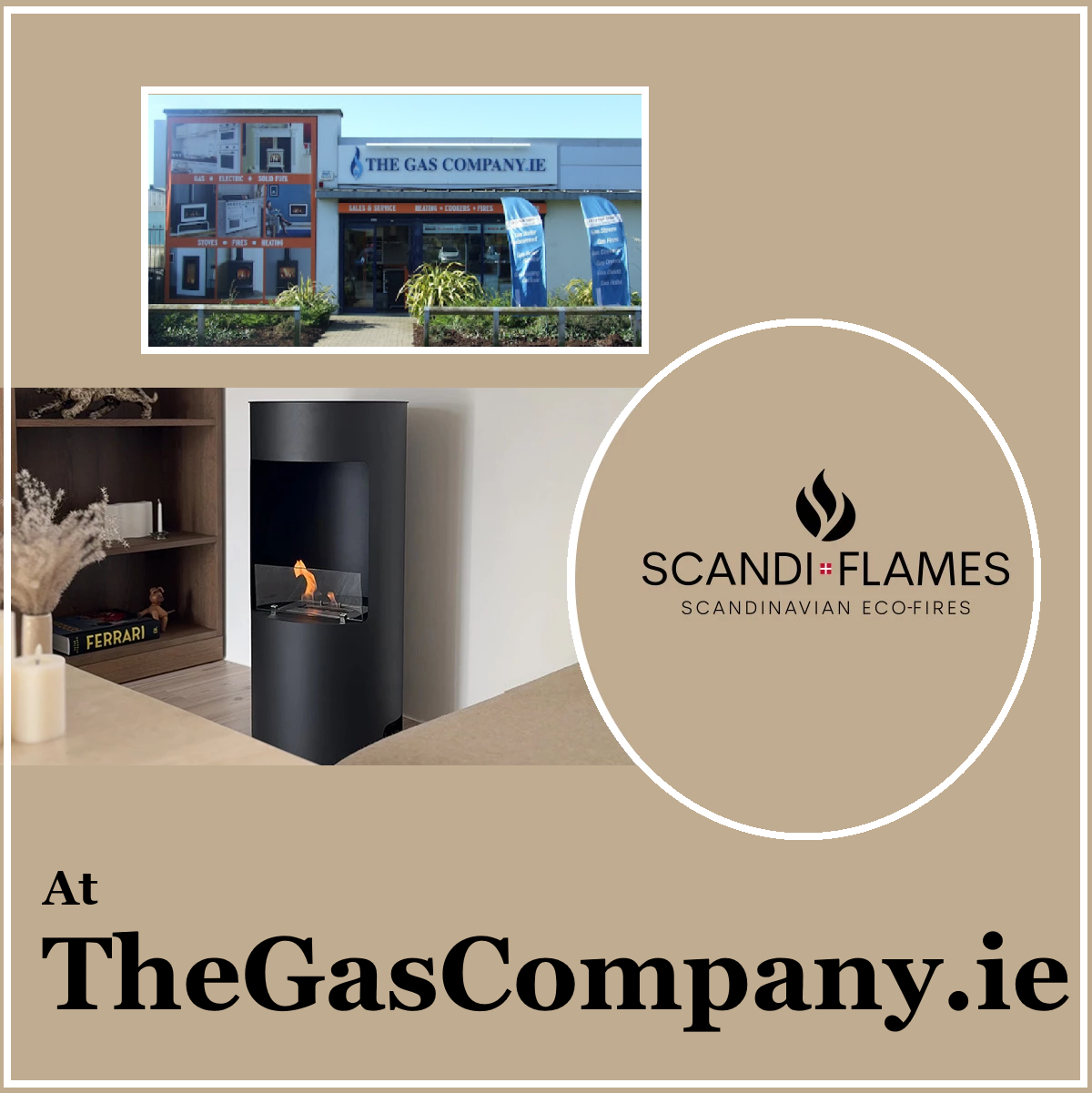 ScandiFlames Logo at TheGasCompany.ie