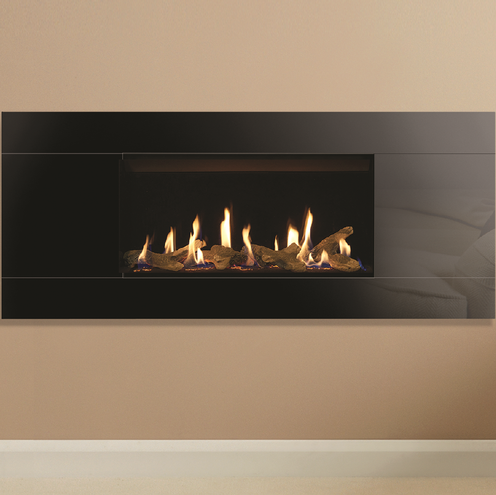 Gazco Studio 1 Slimline Balanced Flue Gas Fire with Glass Frame ...