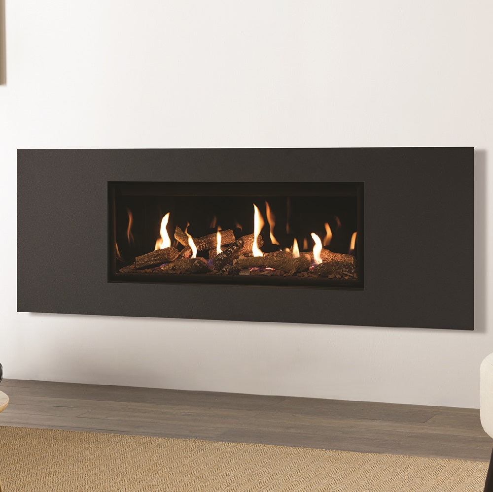 Gazco Studio 2 Slimline Balanced Flue Gas Fire with Steel 2 Frame