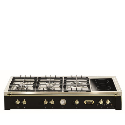 Lofra Dolcevita 120 Range Top TRNM126/5C  Black Gas Chef Top Range Style Hob 120cm