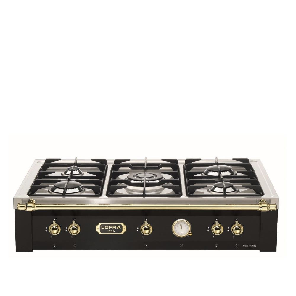 Lofra Dolcevita 90 Range Top TRNM96/5 Black Gas Chef Top Range Cooker Hob 90cm