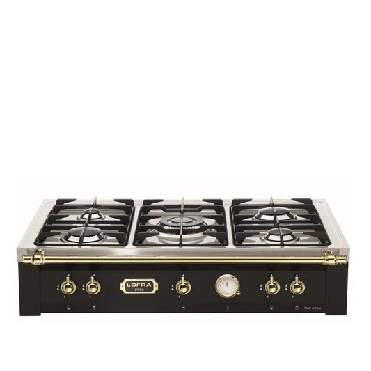 Lofra Dolcevita 90 Range Top TRNM96/5 Black Gas Chef Top Range Cooker Hob 90cm