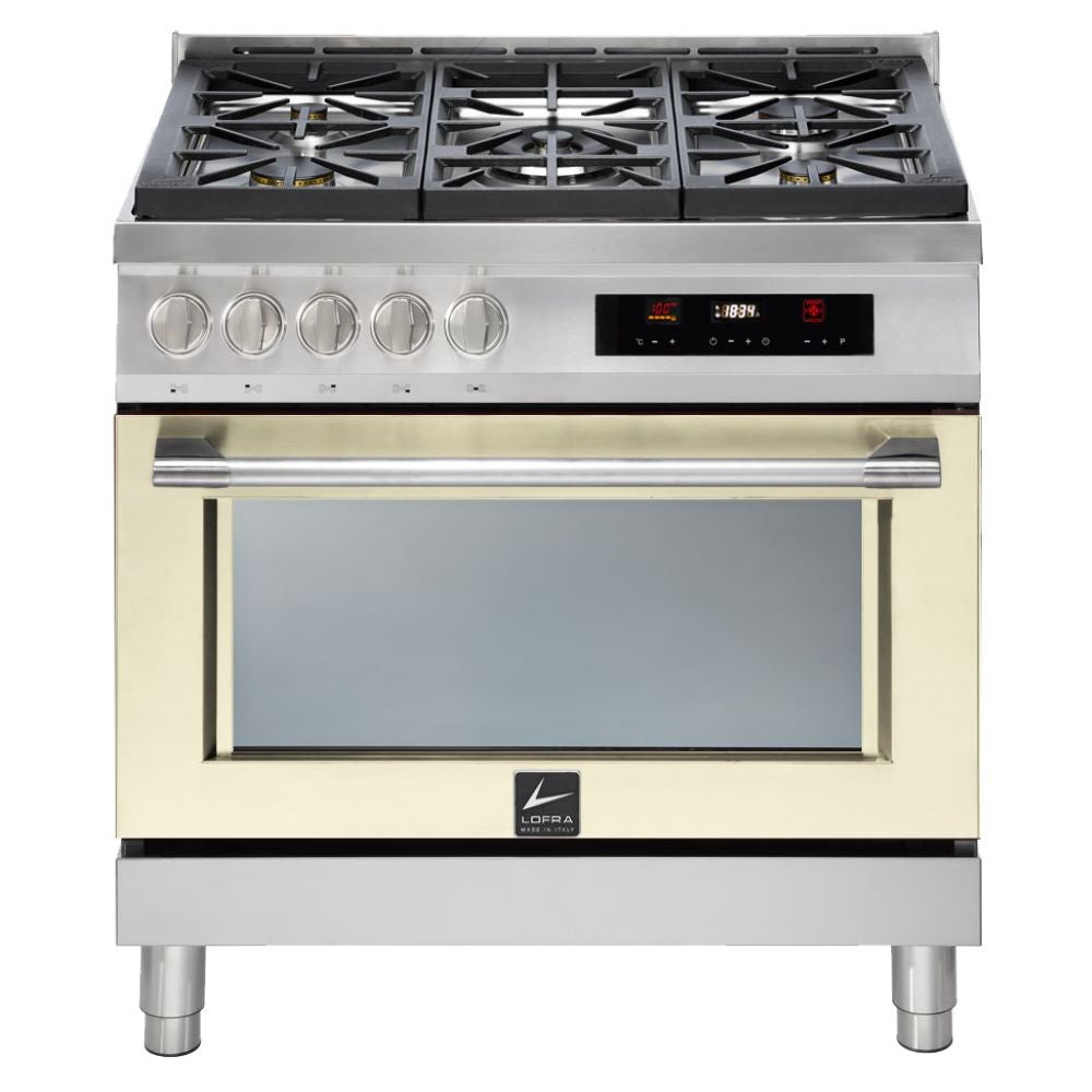 Lofra Italia 90G ABI G96WGVGT/AEO Cream Large Oven Gas Range Cooker 90cm