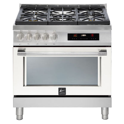 LOFRA ITALIA 90D ABP G96WMFTA AEO White Gas Dual Fuel Range Cooker 90cm