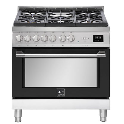 Lofra Italia 90G ABIG 96WGVGT/AEO Black Large Oven Gas Range Cooker 90cm