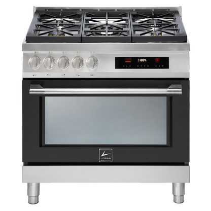 Lofra Italia 90D ANM G96WMFTA AEO Black Gas Dual Fuel Range Cooker 90cm